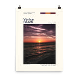 Venice Beach 18x24 Mid Century Modern Style Poster